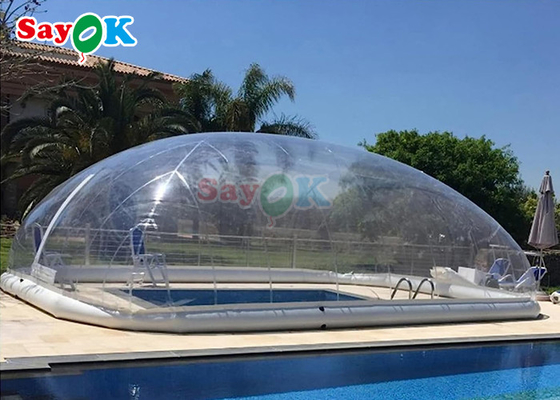 야외 맞춤 투명 맑은 방수 PVC 수영 커버 텐트 겨울 장막 거품 돔