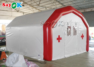 부풀게할 수 있는 막대기 텐트 큰 밀폐된 모바일 병원 부풀게할 수 있는 구호 천막이 의학 병상에서 설정합니다