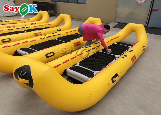 노란 PVC 팽창식 배 급속한 배치 강 뗏목 카약 카누 뗏목 물 구조