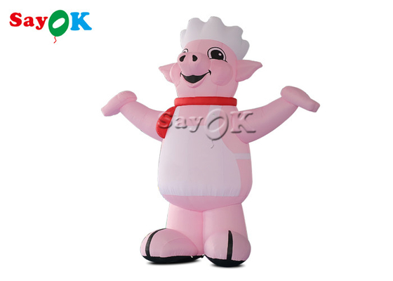 4m 13ft 풍선 마스코트 분홍색 파고 올라가는 만화 캐릭터 돼지 요리 모델 레스토랑 개장